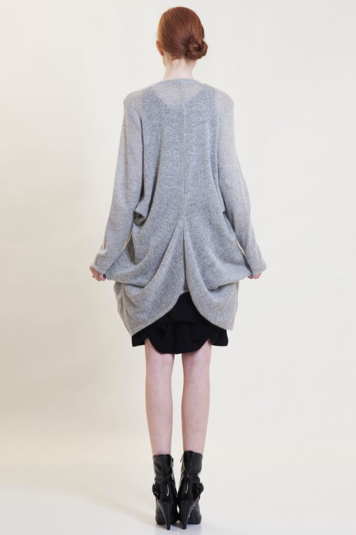 knitted lily long cardigan front