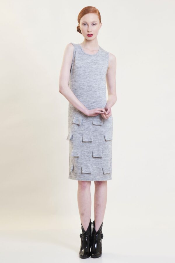 knitted scale dress