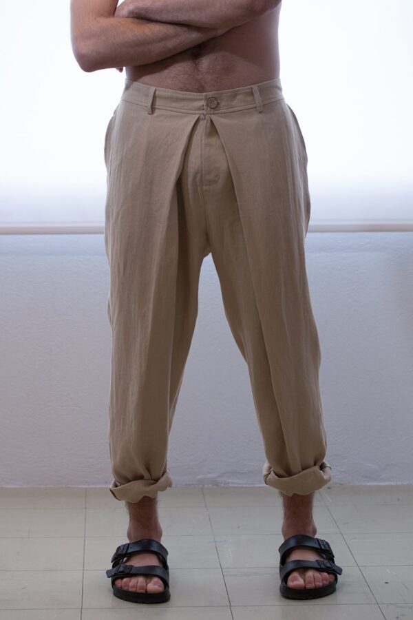 front pleated mens pants